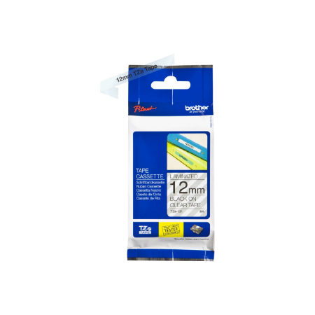 Brother | TZe-131 Laminated Tape | Black on Clear | TZe | 8 m | 1.2 cm