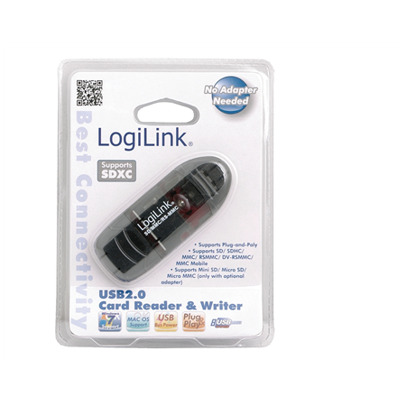 Logilink | Cardreader USB 2.0 Stick external for MMC, RS-MMC, SD and SD HC
