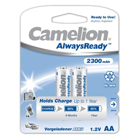 Camelion | AA/HR6 | 2300 mAh | AlwaysReady Rechargeable Batteries Ni-MH | 2 pc(s)