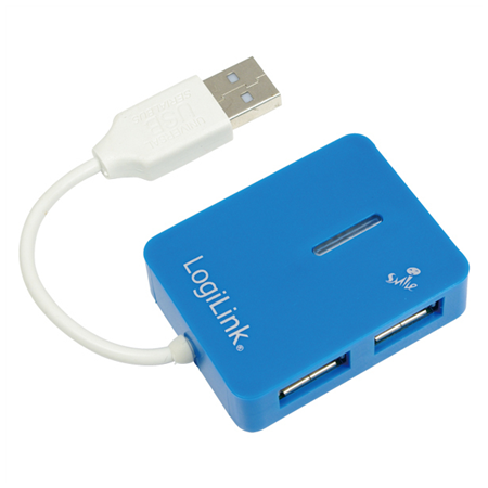 Logilink | USB 2.0 Hub 4-Port, Smile, Blue