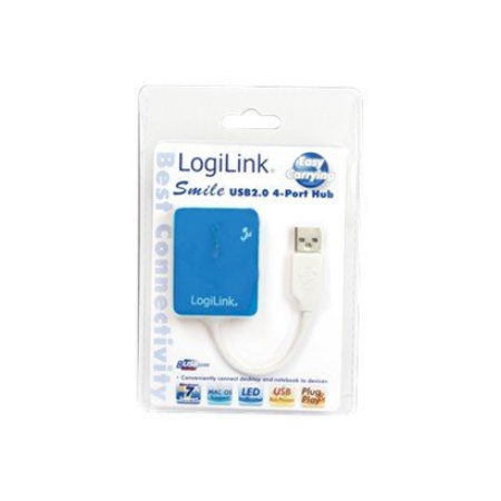 Logilink | USB 2.0 Hub 4-Port, Smile, Blue