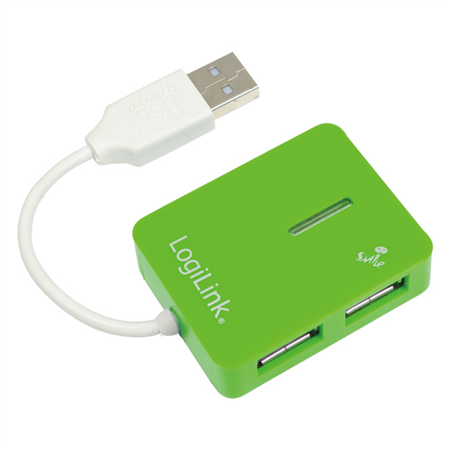 Logilink | USB 2.0 Hub 4-Port, Smile, Green