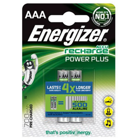 Energizer | AAA/HR03 | 700 mAh | Rechargeable Accu Power Plus Ni-MH | 2 pc(s)
