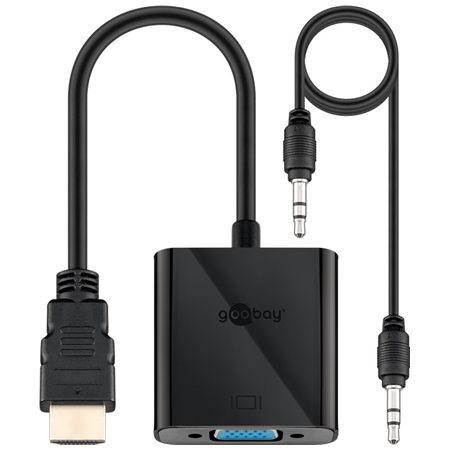 Goobay | HDMI/VGA adapter, nickel plated | 68793 | Black | HDMI male (type A) | VGA female (15-pin)