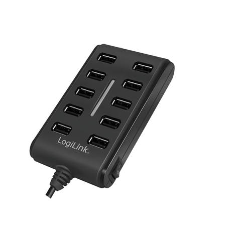 Logilink | USB Hub 10-Port USB2.0 with power adapter 3.5A | UA0125
