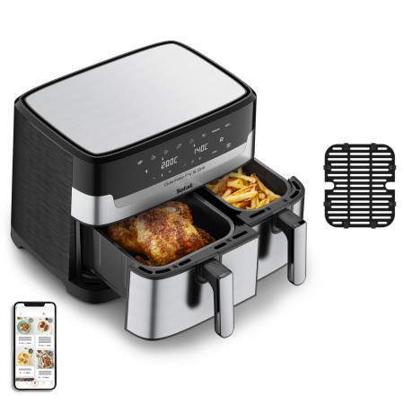 Tefal Dual Easy Fry & Grill EY905D Dvigubas 8,3 L Karšto oro gruzdintuvė