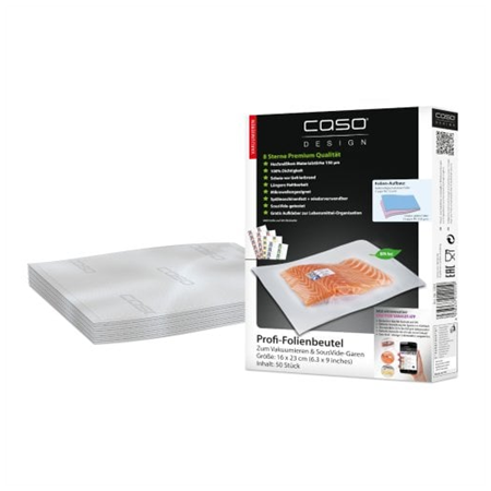 Caso | Foil bags | 01201 | 50 units | Dimensions (W x L) 16 x 23 cm | Ribbed