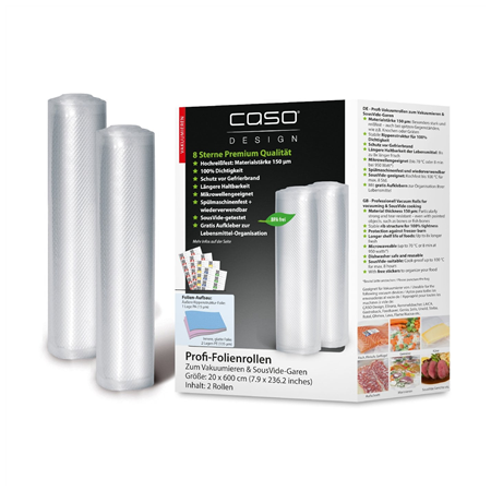 Caso | Foil rolls | 01221 | 2 units | Dimensions (W x L) 20 x 600 cm | Ribbed