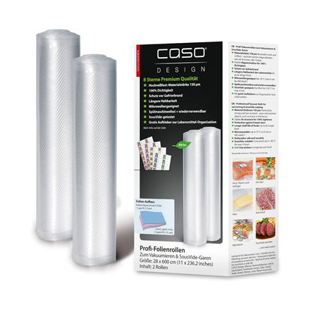 Caso | Foil rolls | 01223 | 2 units | Dimensions (W x L) 28 x 600 cm | Ribbed