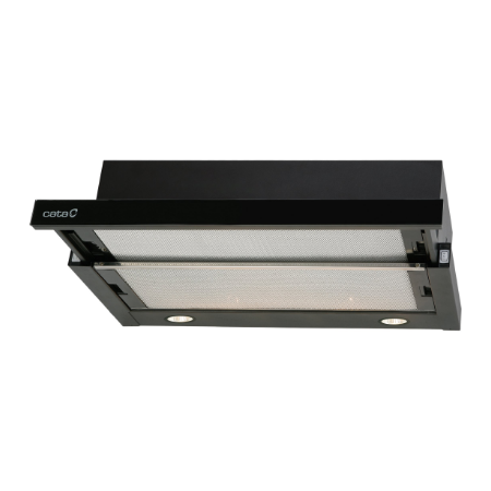 CATA | Hood | TF 2003 600 GBK | Telescopic | Energy efficiency class C | Width 60 cm | 390 m³/h | Mechanical control | LED | Bla