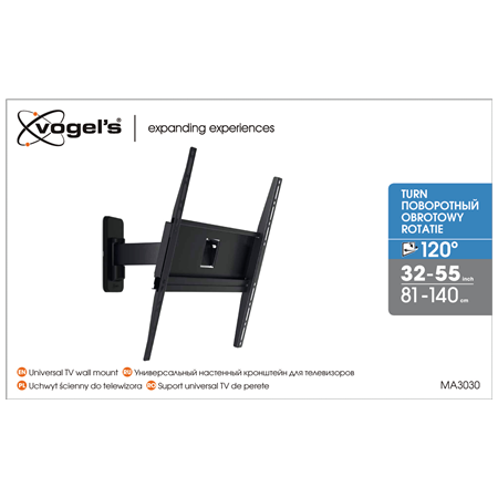 Vogels | Wall mount | MA3030-A1 | Full motion | 32-65 " | Maximum weight (capacity) 25 kg | Black