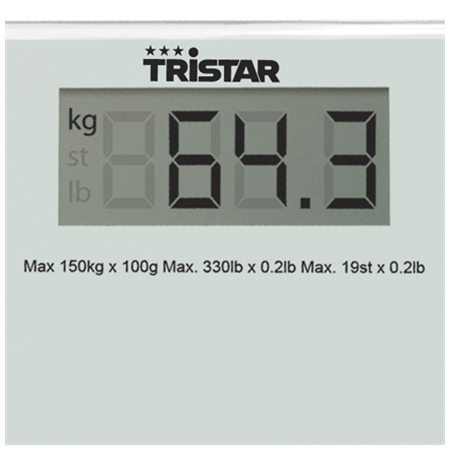 Tristar | Bathroom scale | WG-2419 | Maximum weight (capacity) 150 kg | Accuracy 100 g | White