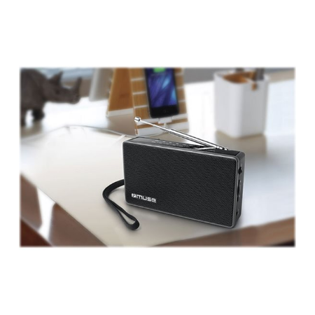 Muse | M-030R | 2-band portable radio | Black