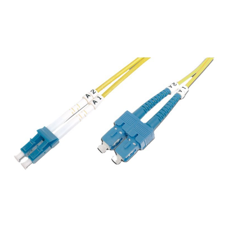 Digitus | Patch Cord | DK-2932-01 | Cable diameter 3 mm; Cable type: I-VH 2E9/125µ; Fiber diameter: 09/125µ; Connector 1/2: LC/S