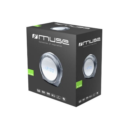 Muse | Clock radio PLL | M-12CR | Alarm function | Black