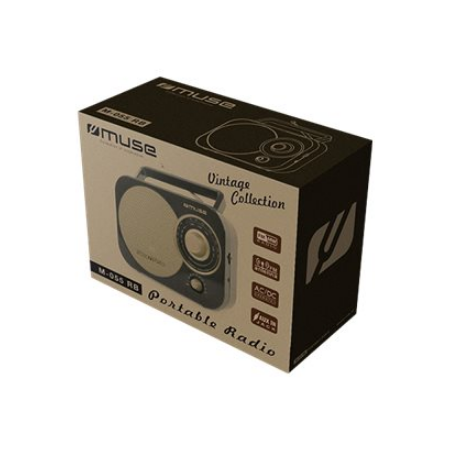 Muse | Portable radio | M-055RB | AUX in | Black/Gold