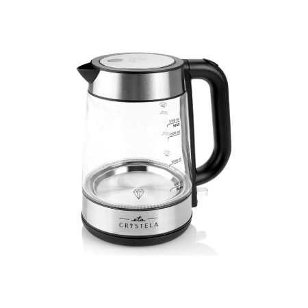 ETA | ETA615390000 | Standard kettle | 2200 W | 1.7 L | Glass | 360° rotational base | Stainless steel/Black