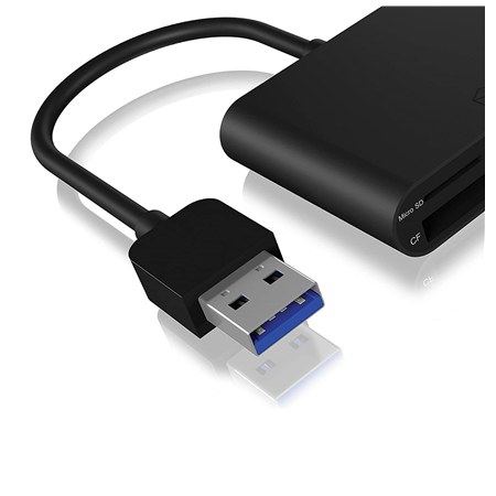 Raidsonic | ICY BOX | IB-CR301-U3 USB 3.0 External card reader | USB 3.0 Type-A | 3 x card reader slot: CF, SD, microSD