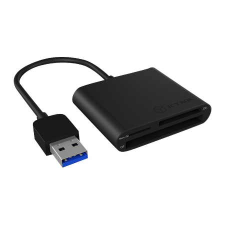 Raidsonic | ICY BOX | IB-CR301-U3 USB 3.0 External card reader | USB 3.0 Type-A | 3 x card reader slot: CF, SD, microSD
