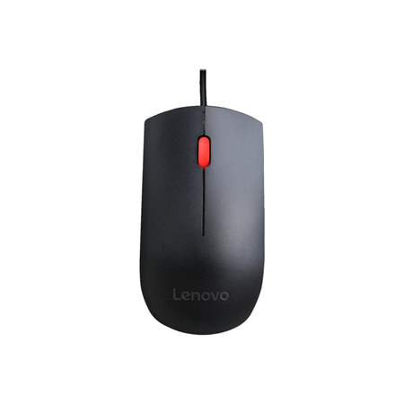 Lenovo Essential USB Wired Mouse, 1600 DPI, 1.8 m, 3 Buttons, Black | Lenovo | Essential USB Mouse | Optical sensor | wired | Bl