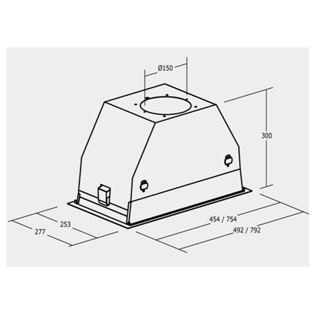 CATA | Hood | GC DUAL A 75 XGWH | Canopy | Energy efficiency class A | Width 79.2 cm | 820 m³/h | Touch control | LED | White gl