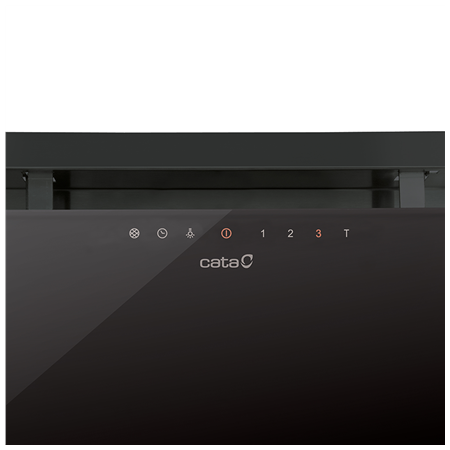 CATA | Hood | GC DUAL A 45 XGBK | Canopy | Energy efficiency class A | Width 45 cm | 820 m³/h | Touch control | LED | Black glas