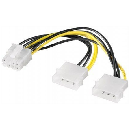 Goobay | Power cable/adapter for PC graphics cards, PCI-E to PCI Express 8-pin | 93241