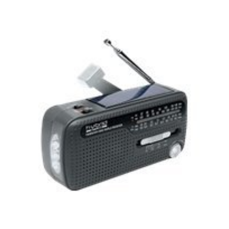 Muse | Radio Power supply by dynamo and solar | MH-07DS | Black