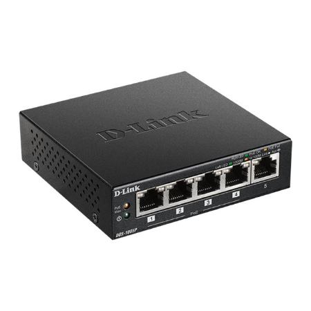 D-Link | Switch | DGS-1005P | Unmanaged | Desktop | Gigabit Ethernet (copper) ports quantity 5 | Power over Ethernet (PoE) ports