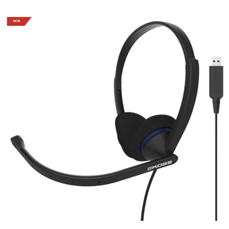 Koss | Headphones | CS200 USB | Wired | On-Ear | Microphone | Black