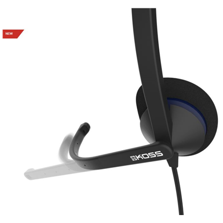Koss | Headphones | CS200 USB | Wired | On-Ear | Microphone | Black