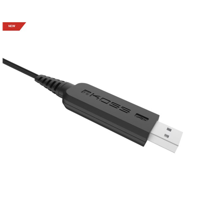 Koss | Headphones | CS200 USB | Wired | On-Ear | Microphone | Black