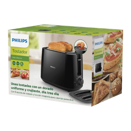 Philips | Daily collection toaster | HD2582/90 | Power 830 W | Number of slots 2 | Housing material Plastic | Black