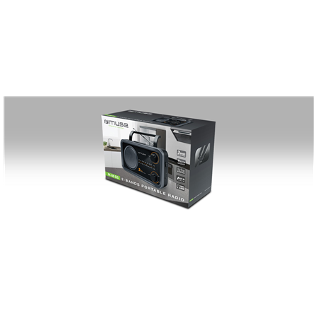 Muse | 2-bands portable radio | M-06DS | AUX in | Grey