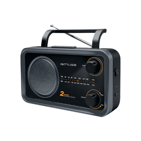 Muse | 2-bands portable radio | M-06DS | AUX in | Grey