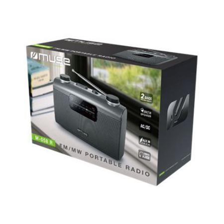 Muse | Portable radio | M-058R | AUX in | Black