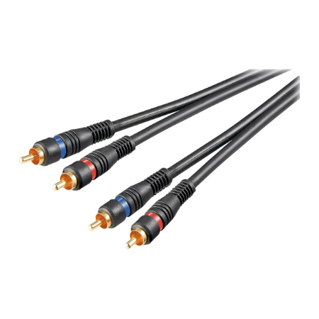 Goobay | Stereo RCA cable 2x RCA, double shielded | 50032