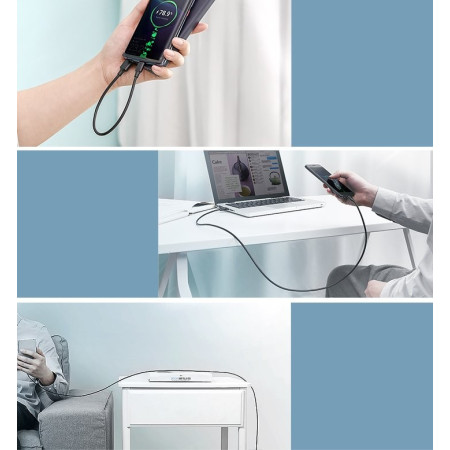 Ugreen US287 USB į USB-C kabelis 3A 1.0m juodas