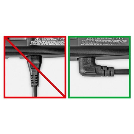 Goobay | Euro connection cord, both ends angled | 97344 | Black Euro male (Type C CEE 7/16) | Device socket C7