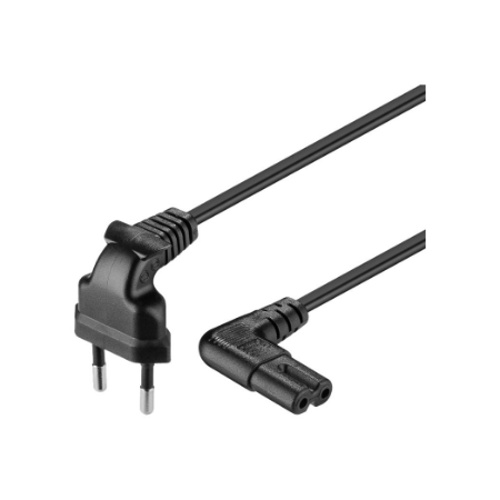 Goobay | Euro connection cord, both ends angled | 97344 | Black Euro male (Type C CEE 7/16) | Device socket C7