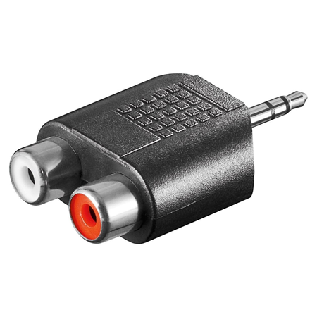 Goobay | RCA adapter. AUX jack 3.5 mm male to 2 stereo female | 11604
