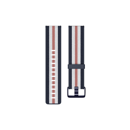 Fitbit | Versa-Lite Woven Hybrid Band, large, navy/pink | The Fitbit Versa woven hybrid band is made of polyester woven material