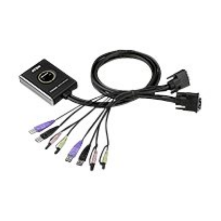 Aten | 2-Port USB DVI/Audio Cable KVM Switch with Remote Port Selector