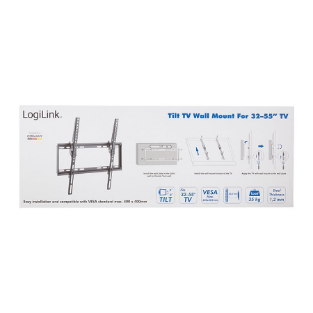 Logilink BP0037 TV Wall mount, 32"-55", tilt, small | Logilink | BP0037 TV Wall mount, 32"-55", tilt, small | 32–55 " | Maximum