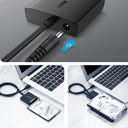 UGREEN USB 3.0 adapteris 2.5'' / 3.5'' SATA (juodas)