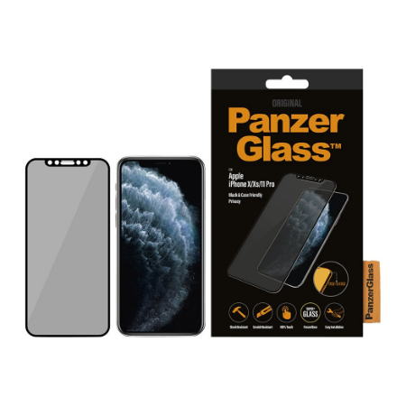 PanzerGlass | P2666 | Screen protector | Apple | iPhone X/Xs/11 Pro | Tempered glass | Black | Confidentiality filter; Full fram