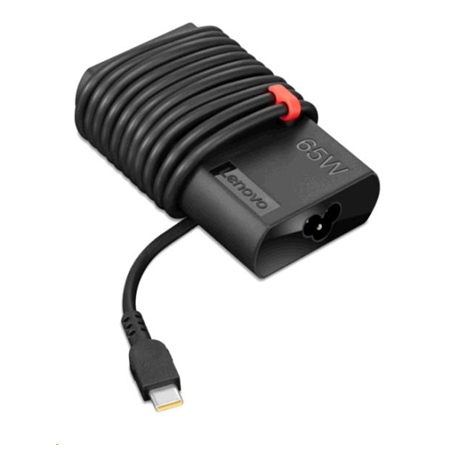 Lenovo | ThinkPad | 65W Slim | The ThinkPad 65W Slim AC Adapter – USB Type-C is the new adapter designed with slimmer size and c