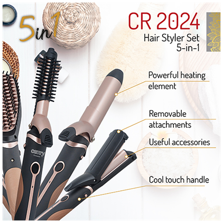 Camry | Hair Styler | CR 2024 | 1200 W | Black/Rose gold