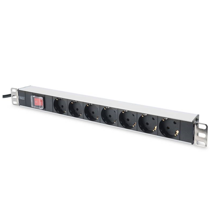 Digitus | Aluminum outlet strip with switch | DN-95402 | Sockets quantity 7