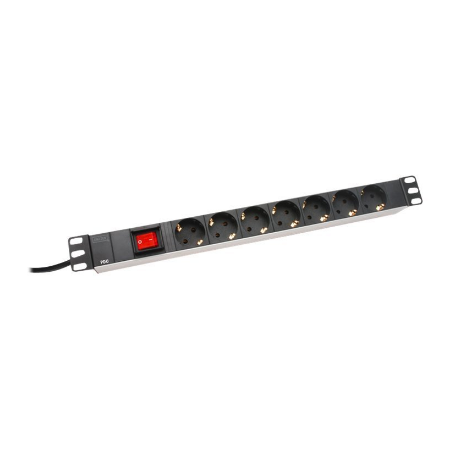 Digitus | Aluminum outlet strip with switch | DN-95402 | Sockets quantity 7